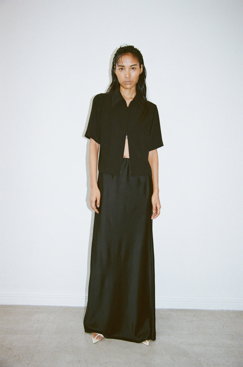enof ace long skirt M BLACK