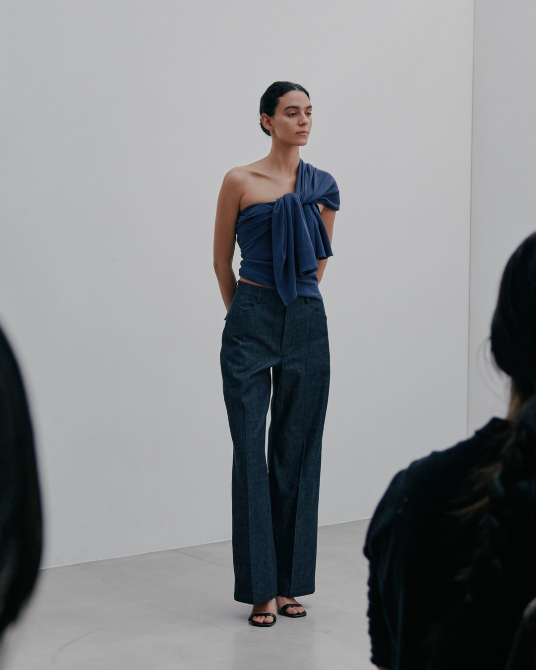 denim wide work pants
