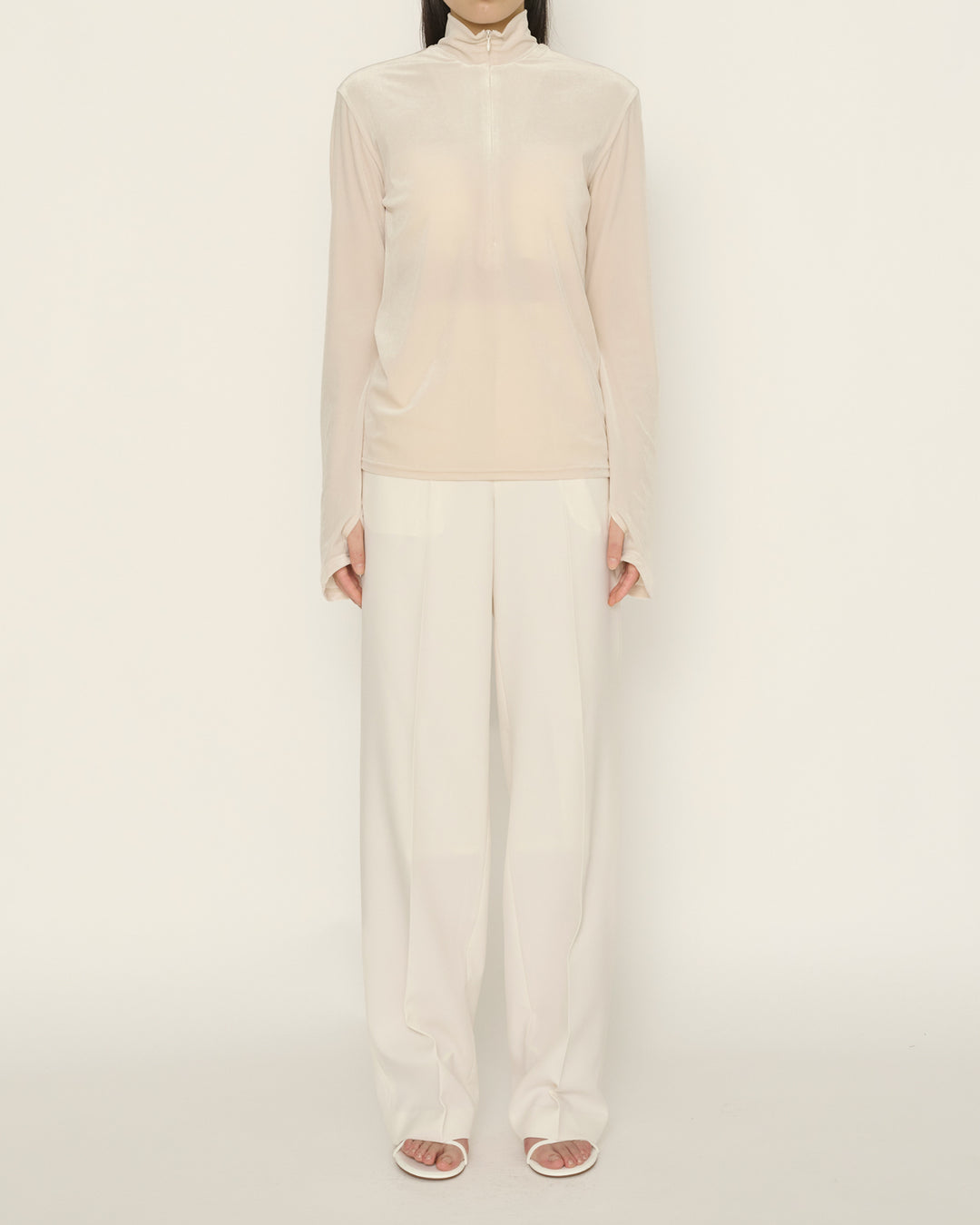 ENOF velour jersey zip tops 