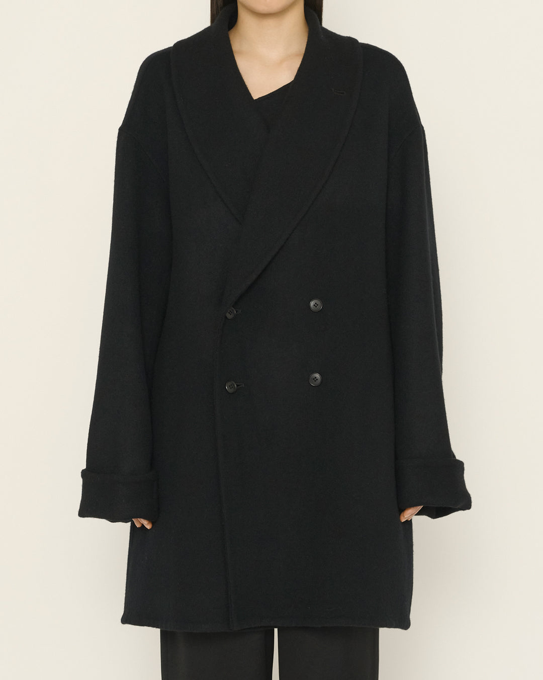 wool rever half coat – ENOF 
