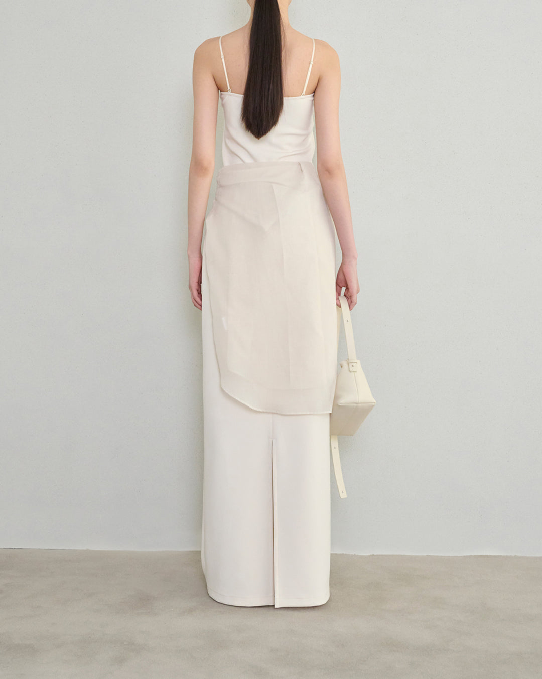 jersey long skirt ecru