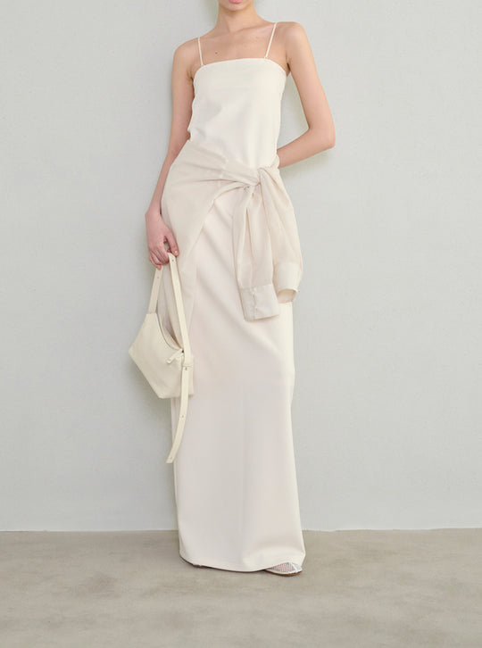 jersey long skirt ecru