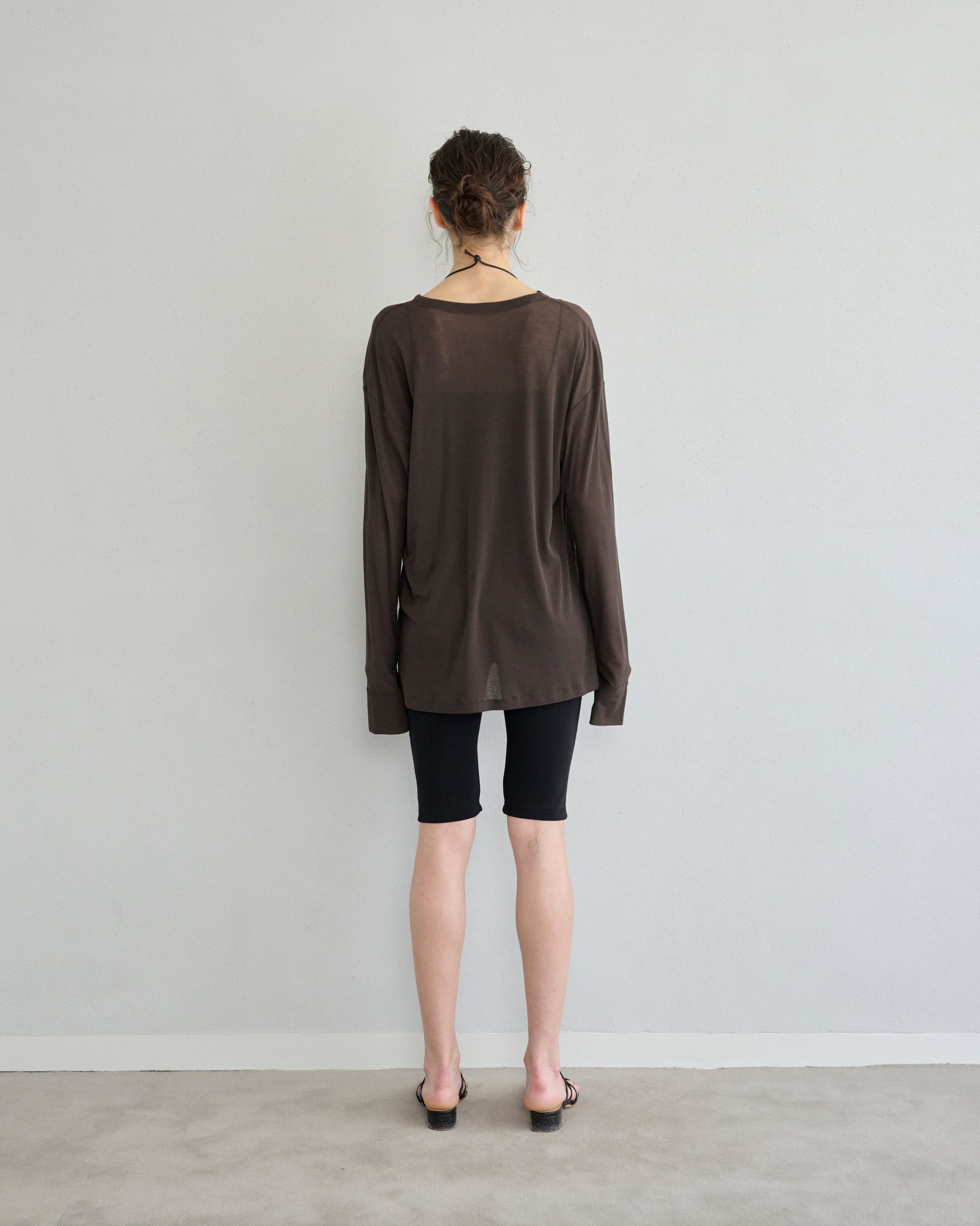 トップス enof sheer cotton flip top brown ace long skirt｜ENOF(イナフ)公式通販