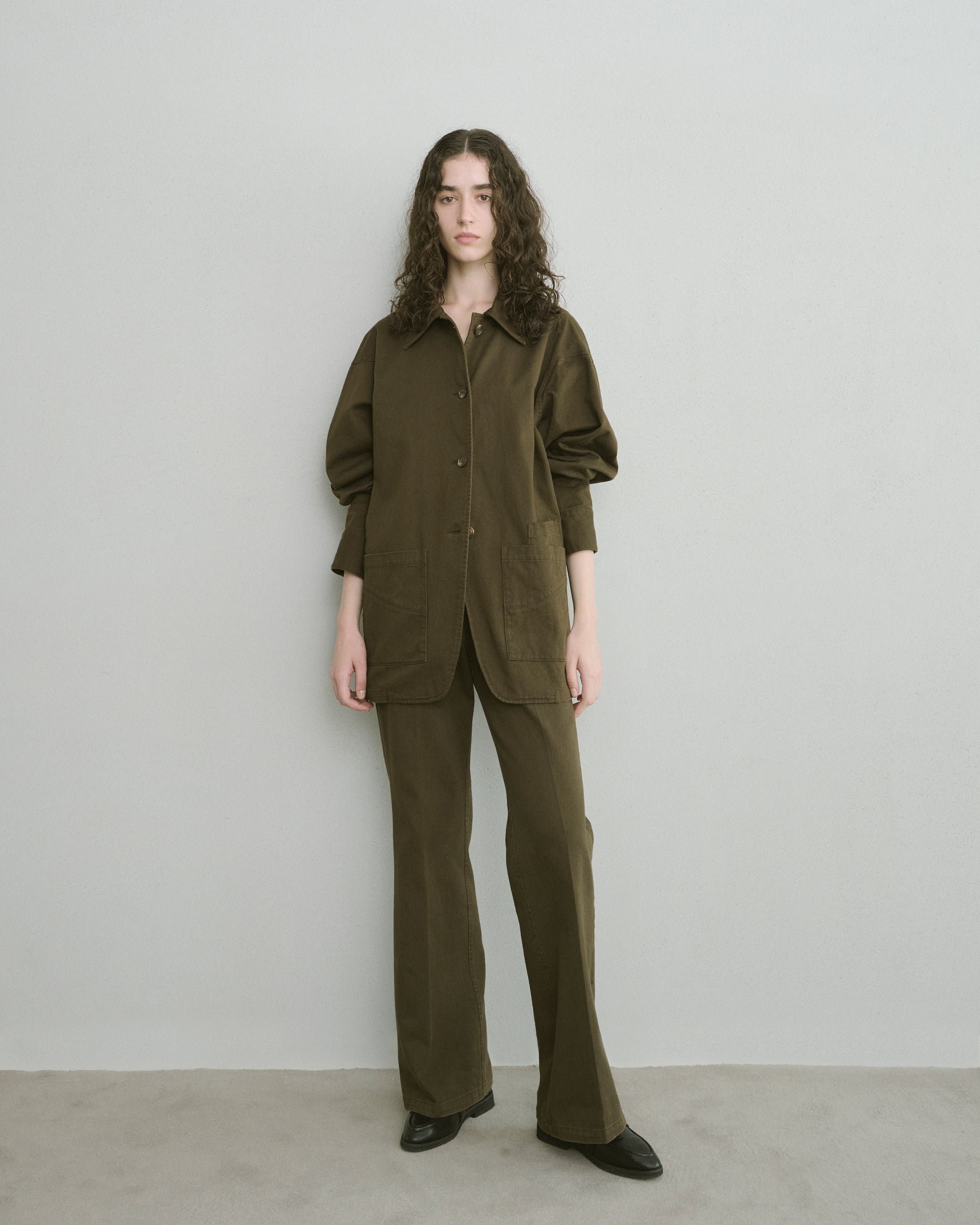 ENOF cotton work jacket 02 BLACK イナフ