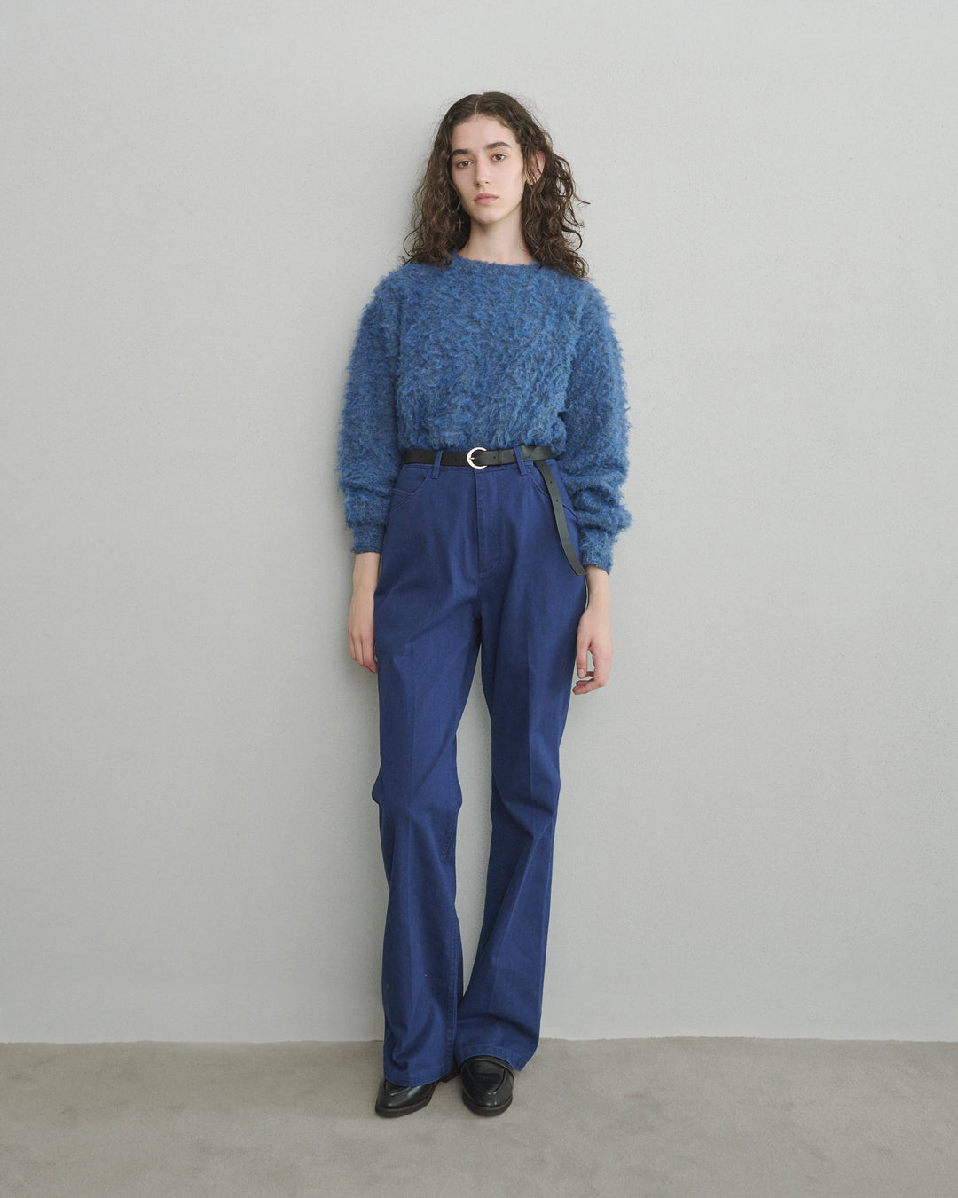 cotton flared work pants