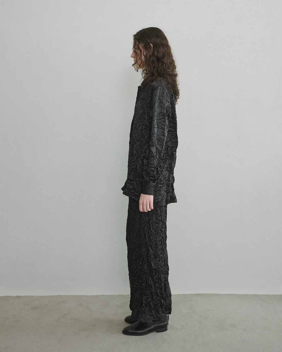 wrinkled ace long skirt