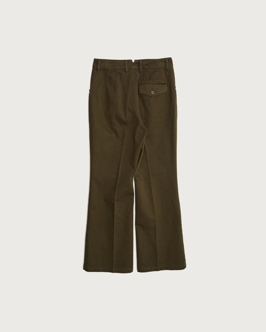 cotton flared work pants