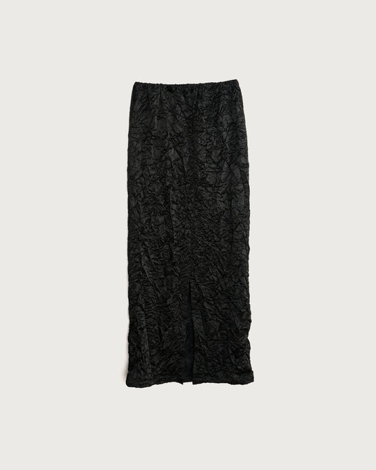 wrinkled ace long skirt