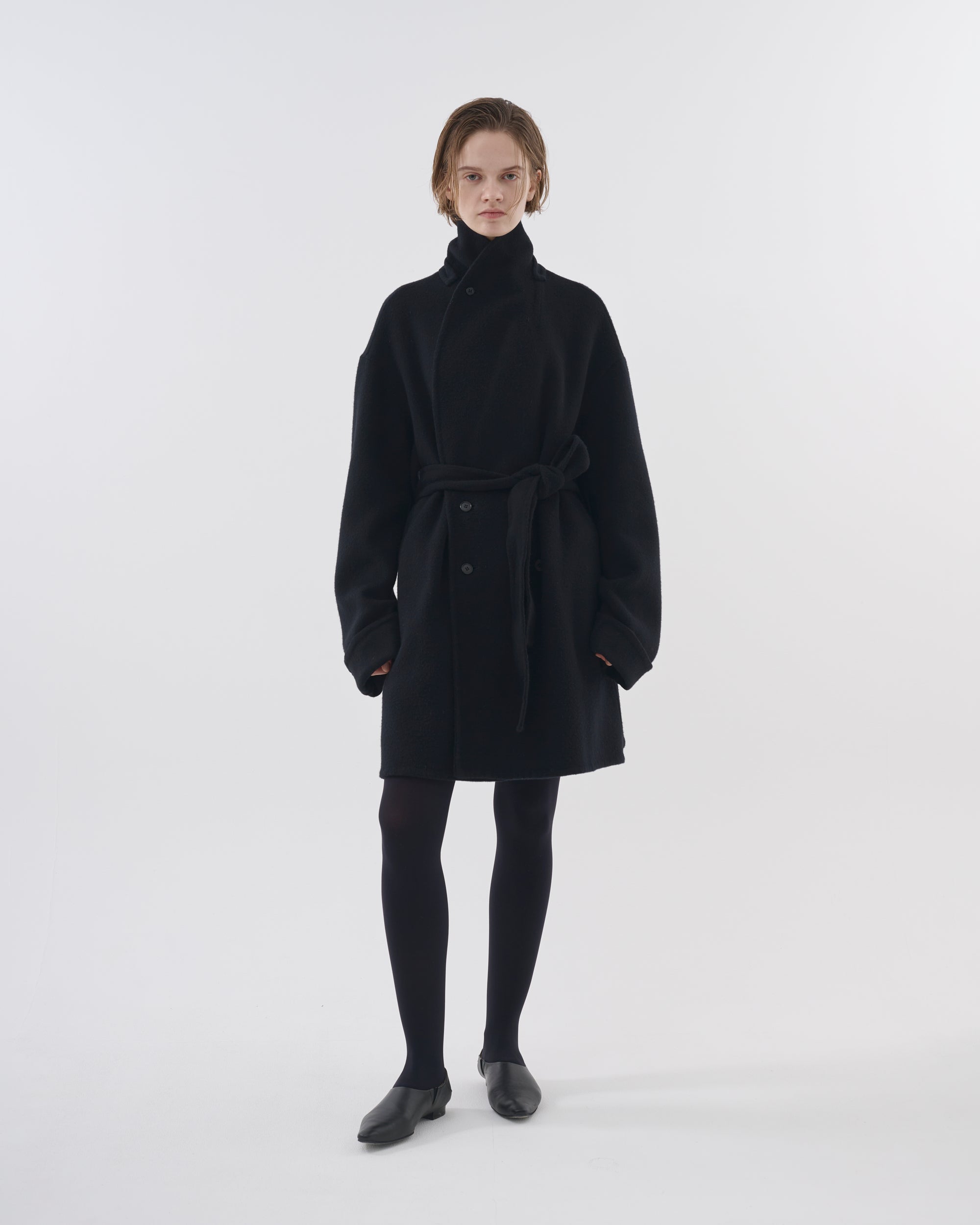enof/ウールリバーハーフコート wool rever half coat – ENOF