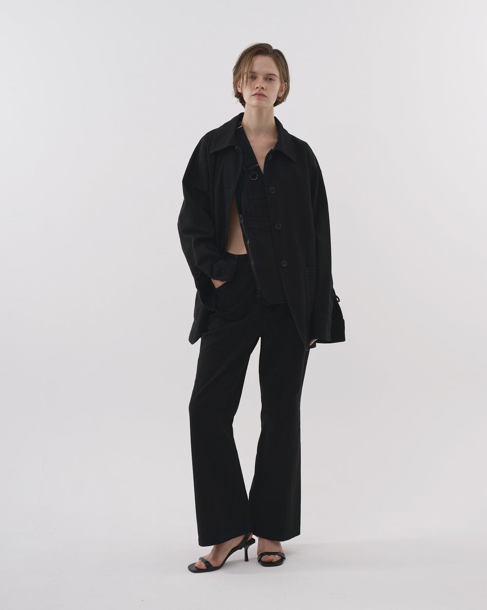 【2025FW preorder】cotton flared work pants