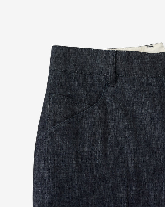 denim wide work pants
