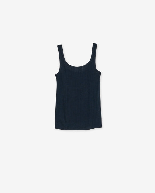glossy rib tank top