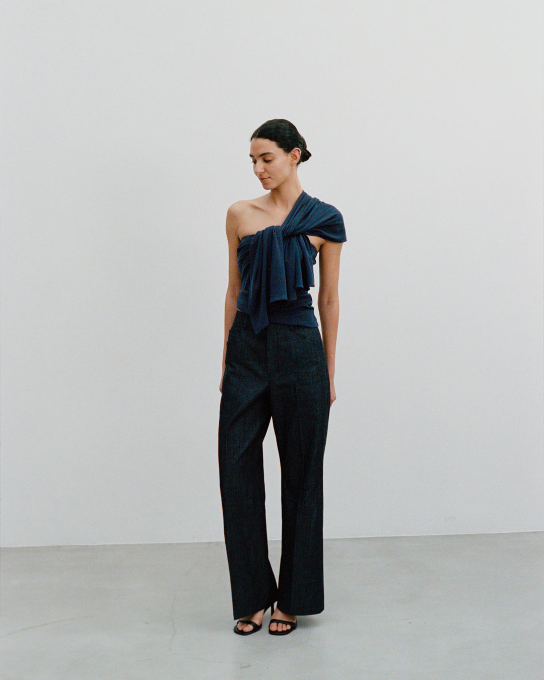 denim wide work pants