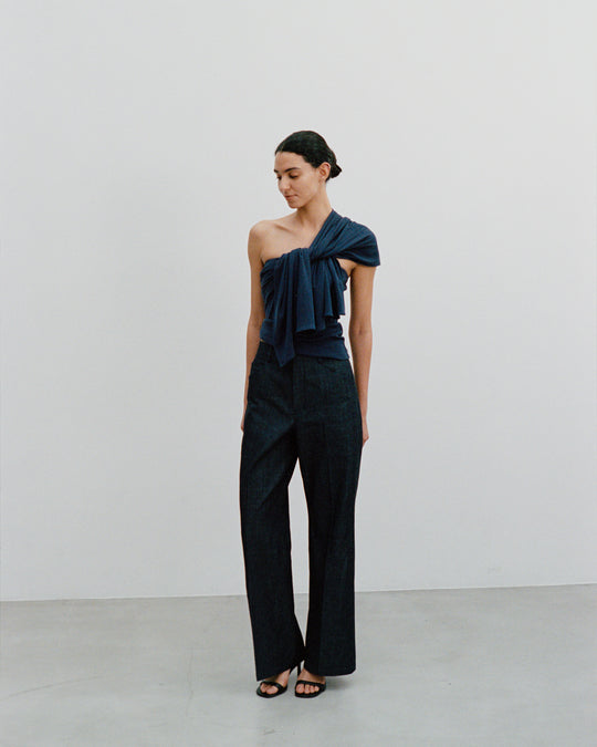 denim wide work pants