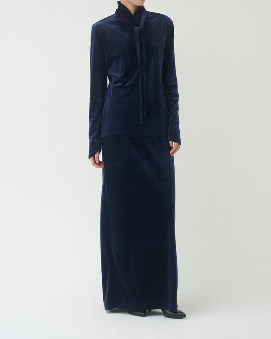 【9月30日 19:00-】velour long skirt
