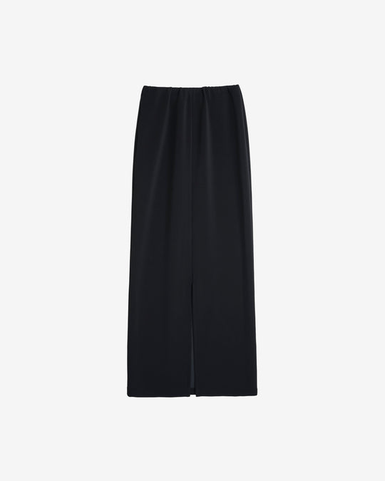 jersey long skirt black
