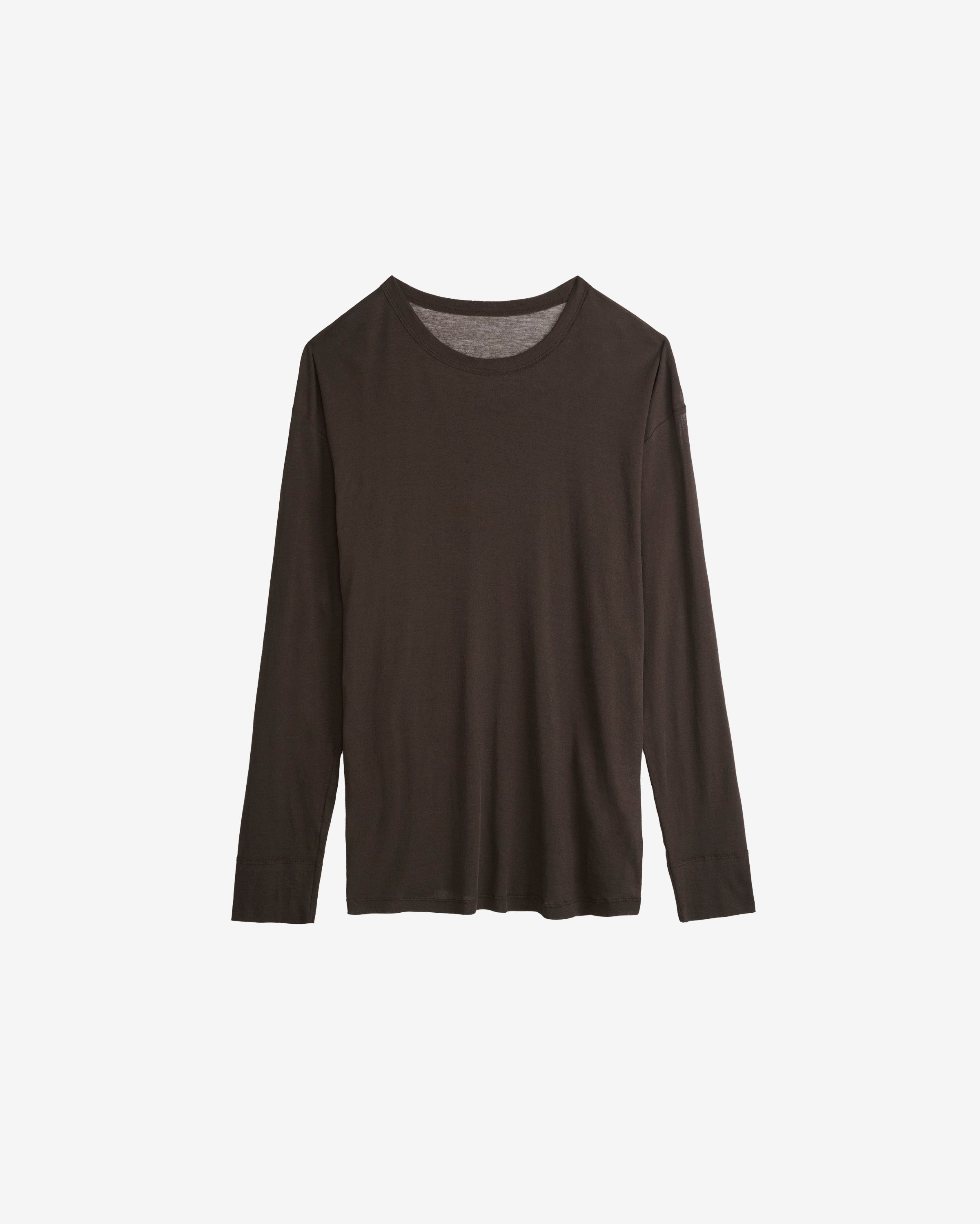 トップス ENOF ace long sleeve shirt brown ENOF ace long sleeve