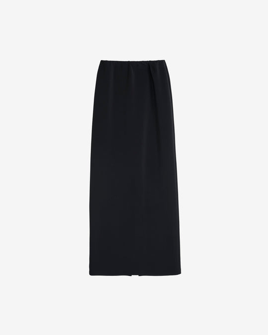 jersey long skirt black